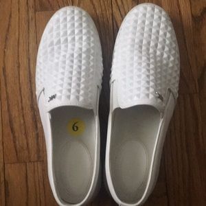 Michael Kors white slip on leather sneakers size 9